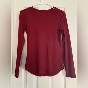 Red Long Sleeved Shirt Breathable
